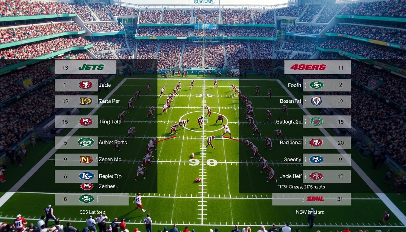 new york jets vs 49ers match player stats