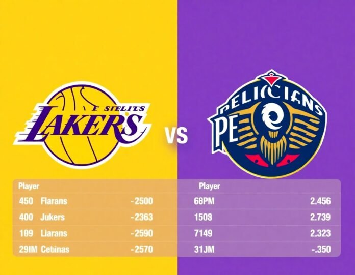 lakers vs new orleans pelicans match player stats